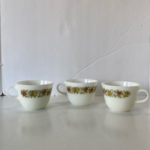 Pyrex Spice of Life Vegetable Garden Set of Three Coffee Cups